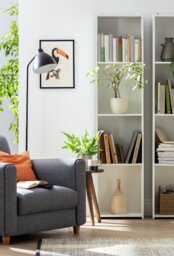 Argos Home Malibu Narrow Bookcase - White - thumbnail 1