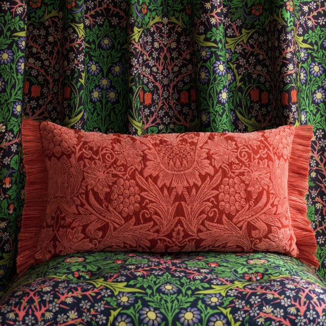 Habitat x Morris & Co. Sunflower Rust Cushion - 30x60cm - image 1