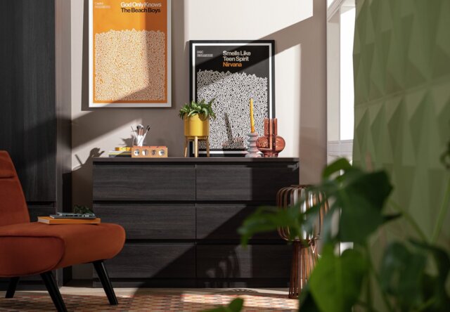 Argos Home Jenson 6 Drawer Chest - Black Oak Effect - image 1