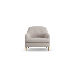 Habitat Frome Fabric Armchair - Stone - Ash Leg