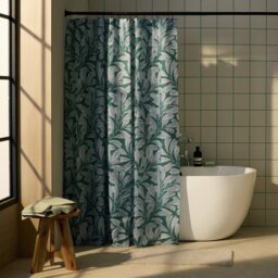 Habitat Global Shower Curtain - Green - thumbnail 1