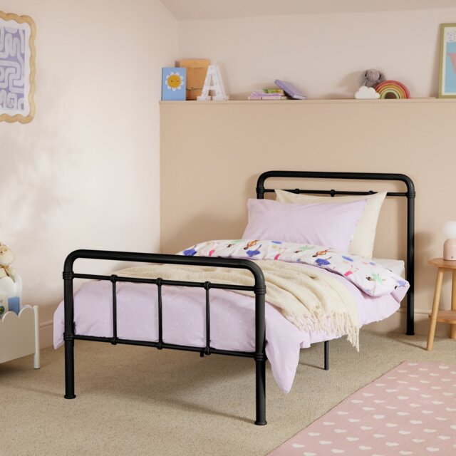 Habitat Kids Agnes Single Metal Bed Frame - Black - image 1