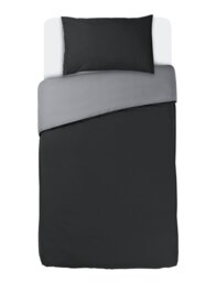 Habitat Easycare Two Tone Grey & Black Bedding Set - Single - thumbnail 2