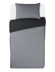 Habitat Easycare Two Tone Grey & Black Bedding Set - Single