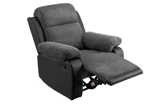 Argos Home Bradley Fabric Manual Recliner Chair - Charcoal - image 1