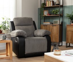 Argos Home Bradley Fabric Manual Recliner Chair - Charcoal - thumbnail 2