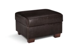 Argos Home Salisbury Leather Storage Footstool - Chocolate