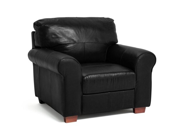 Argos Home Salisbury Leather Armchair - Black - image 1