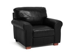 Argos Home Salisbury Leather Armchair - Black - thumbnail 1
