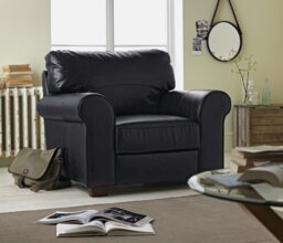 Argos Home Salisbury Leather Armchair - Black - thumbnail 2