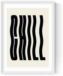 East End Prints Chill White Frame Art Print - A3 - thumbnail 2