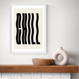 East End Prints Chill White Frame Art Print - A3 - thumbnail 1