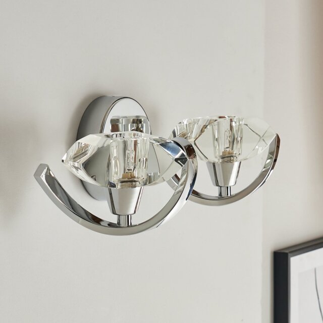 BHS Scorpio Glass Wall Light - Silver - image 1