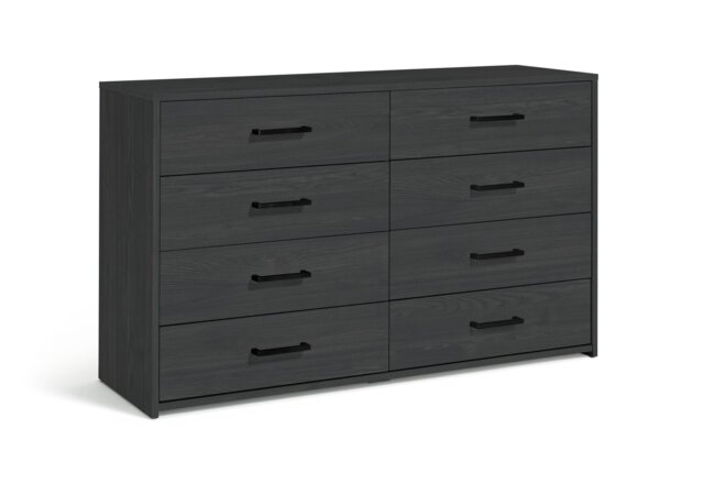 Argos Home Oslo 8 Drawer Chest - Black Oak Effect - image 1