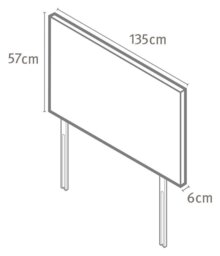 Silentnight Milan Double Headboard - Charcoal - thumbnail 2