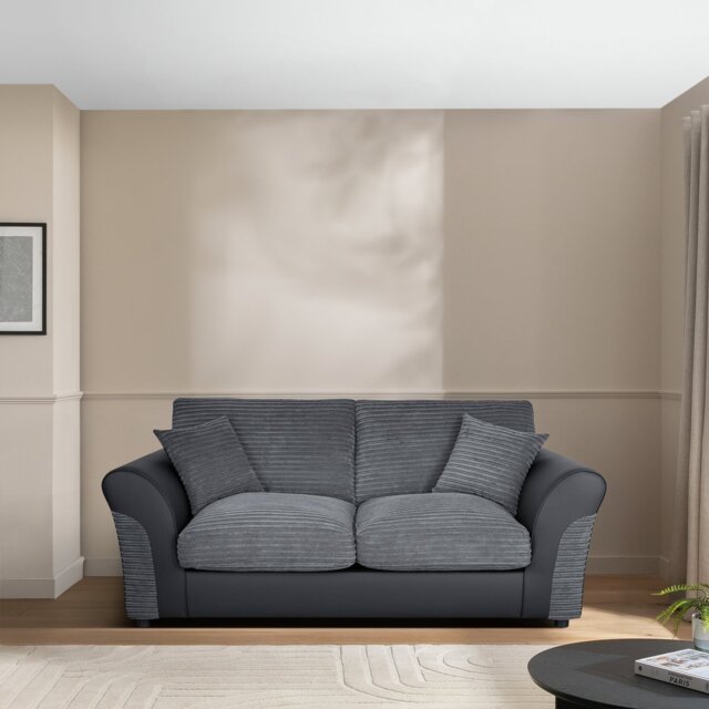 Argos Home Harry Cord 2 Seater Sofa Bed - Charcoal - image 1
