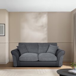 Argos Home Harry Cord 2 Seater Sofa Bed - Charcoal - thumbnail 1