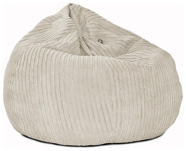 rucomfy Jumbo Cord Slouchbag Bean Bag - Light Grey - image 1