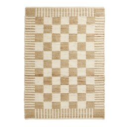 Habitat Archive Checkerboard Natural Flatweave Rug-160x230cm - thumbnail 2