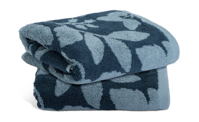 Habitat Foliage 2 Pack Hand Towel - Navy - image 1