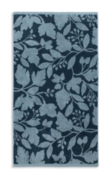Habitat Foliage 2 Pack Hand Towel - Navy - thumbnail 2