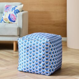 Argos Home Thea Fabric Pouffe - Geo Print - thumbnail 1