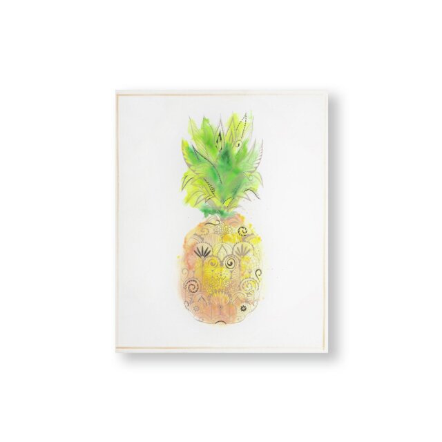 Art for the Home Pineapple Printed Canvas Wall Art - 40x50cm - image 1