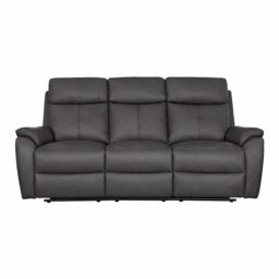 Aspire Kingsmere Leather 3 Seater Power Recliner Sofa - Charcoal - thumbnail 2
