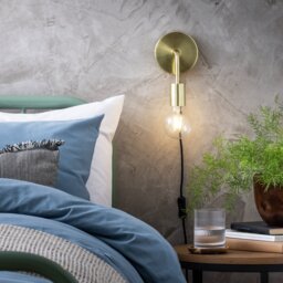 Argos Home Rayner Plug in Wall Light - Brass - thumbnail 2
