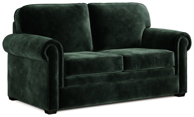 Jay-Be Heritage Velvet 2 Seater Sofa Bed - Dark Green - image 1