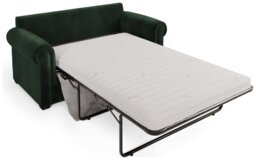 Jay-Be Heritage Velvet 2 Seater Sofa Bed - Dark Green - thumbnail 2