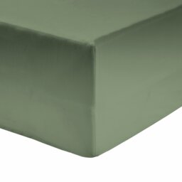 Habitat Cotton Rich 180 TC Plain Green Fitted Sheet - King - thumbnail 2