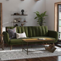 Novogratz Brittany Fabric Clic Clac Sofa Bed - Green