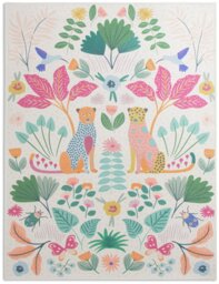 Habitat Kids Enchanted Print Natural Flatweave Rug -80x110cm