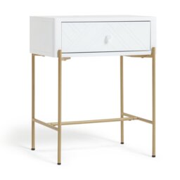 Habitat Barcelona 1 Drawer Bedside Table - White - thumbnail 1