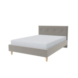 Millbrook Taylor Kingsize Velvet Bed Frame-Natural - thumbnail 1