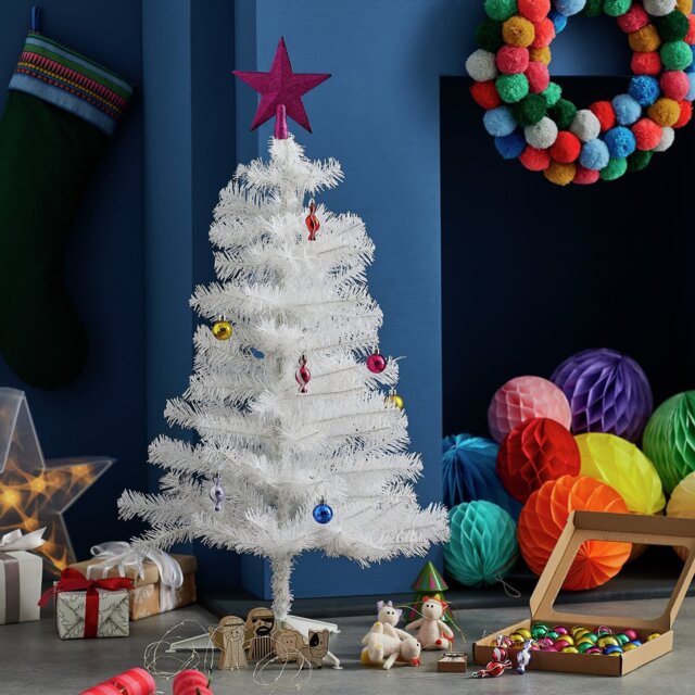 Argos Home 3ft Small Christmas Tree - White - image 1