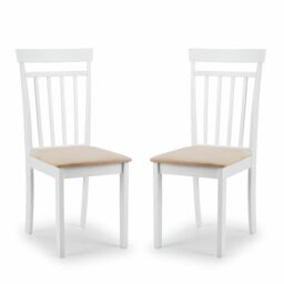 Julian Bowen Coast Pair of Dining Chairs - White - thumbnail 2