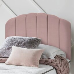 Silentnight Merlin Velvet Single Headboard-Dusky Pink - thumbnail 2