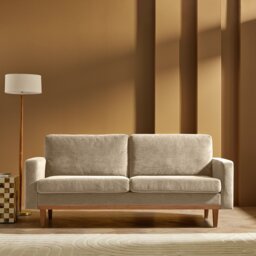 Habitat Della Fabric 3 Seater Sofa - Natural