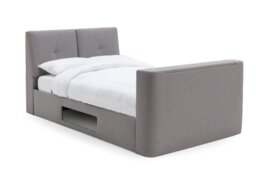 Argos Home Jakob Double TV Ottoman Bed Frame - Grey - thumbnail 1