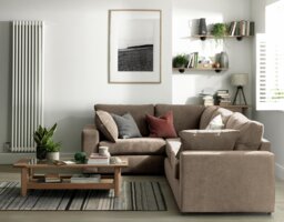 Habitat Elmdon Fabric Left Hand Corner Sofa - Natural - thumbnail 1