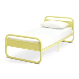 Habitat Kids Rory Curved Single Metal Bed Frame -Yellow - thumbnail 2