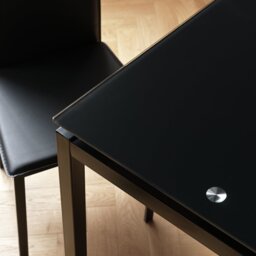 Argos Home Lido Extending Black Dining Table &4 Black Chairs - thumbnail 2