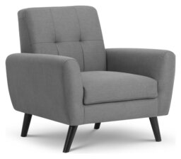 Julian Bowen Monza Fabric Armchair - Grey