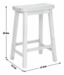 Habitat Pair of Saddle Bar Stools - Two Tone - thumbnail 2