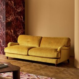 Habitat Eleanor Fabric 3 Seater Sofa - Yellow