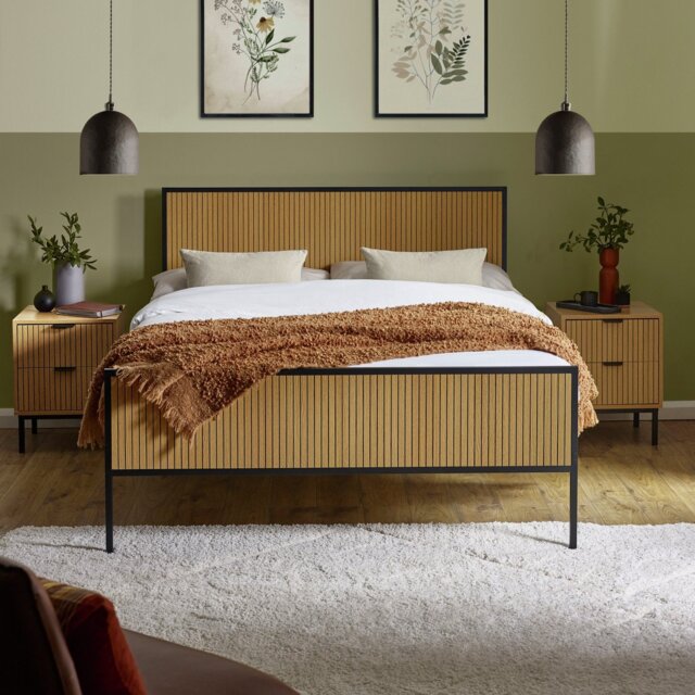 Julian Bowen Sia Double Bed Frame - Natural Wood - image 1