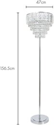 BHS Monroe 3 Light Multihead Floor Lamp - Chrome - thumbnail 2
