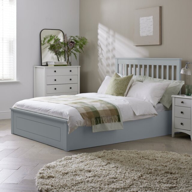 Argos Home Aspley Small Double Wooden Ottoman Bed - Grey - image 1